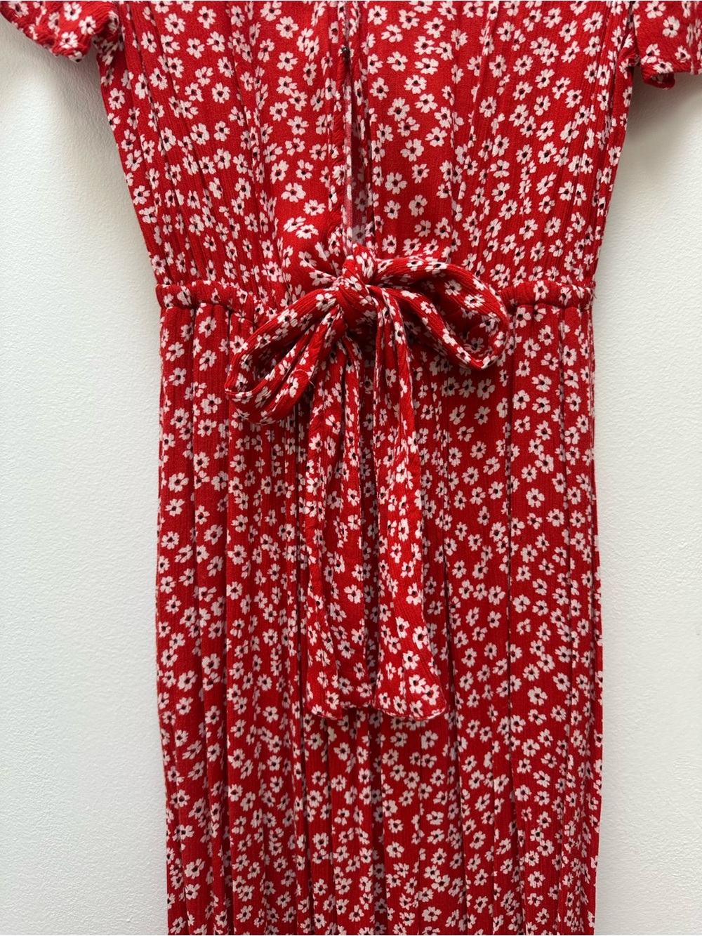 Abercrombie & Fitch Red Floral Tie-Waist Maxi Dress - Picture 5 of 8